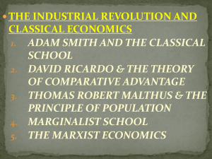 industrial revolution and classical economics week 3