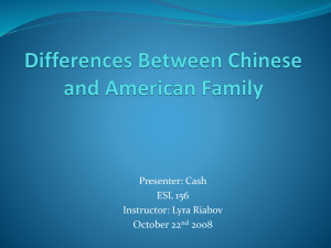 Differences Between Chinese and American Family