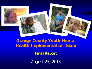 2015-08-25 Discussion Youth Mental Health Commission