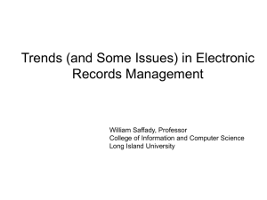 Trends in Electronic Records Management