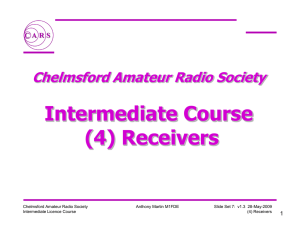 Receivers - Chelmsford Amateur Radio Society, G0MWT