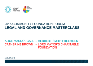 2015 Governance & Legal community foundation forum