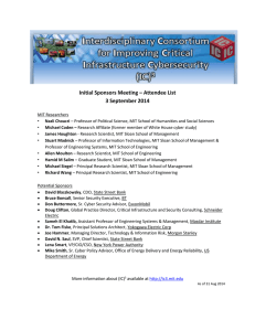 Initial Sponsors Meeting – Attendee List 3 September 2014