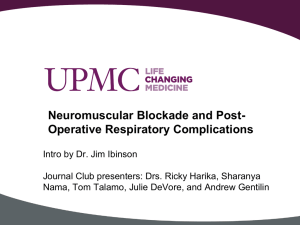 "Neuromuscular Blockade and Post