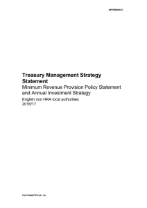 (Attachment: 21)Appendix C - Treasury Strategy Statement