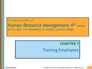 Chapter 007 Training Employees