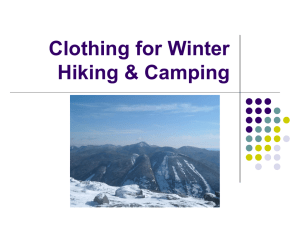 Clothing for Winter Hiking & Camping