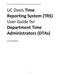 DTA Guide - Accounting & Financial Services @ UC Davis