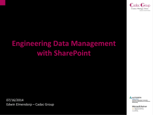 SharePoint and Engineering Data Management 1:1