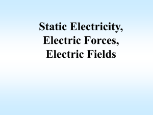 Static Electricity, Electric Forces, Electric Fields,