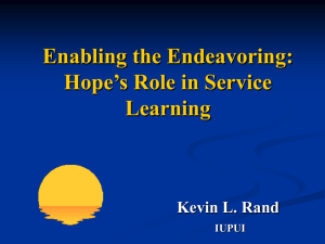 Enabling the Endeavoring_The Roles of Hope and Goals in Service
