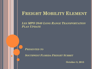 Freight Element - Lee County MPO