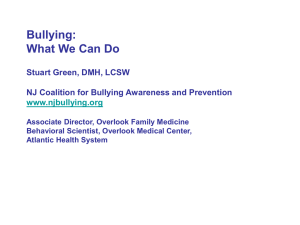 Green What to Do - Drew 1-12 - New Jersey Coalition for Bullying