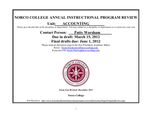 ACCT Annual Program Review 2012