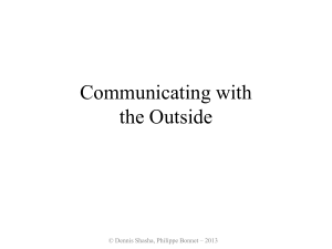 Communicating with the Outside