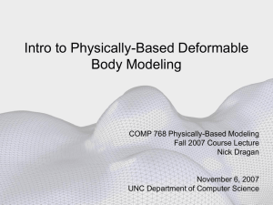 Intro to Physics-Based Deformable Body Modeling