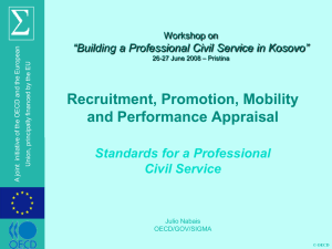 Recruitment, Promotion, Mobility and Performance Appraisal