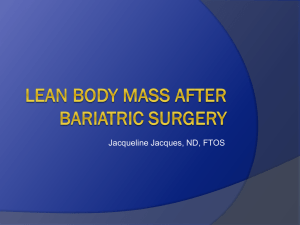 Lean Body Mass after bariatric surgery