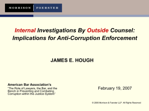 Internal Investigations - American Bar Association