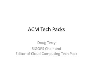 ACM Tech Packs