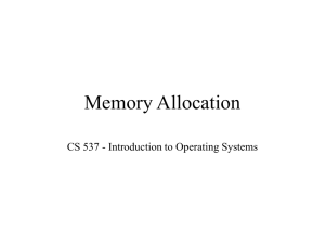 Memory Allocation