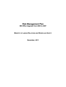 Risk Management Approach