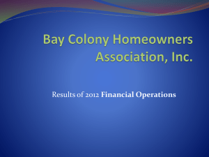 Bay Colony Homeowners Association, Inc.