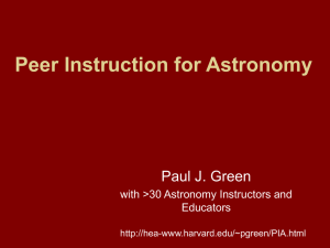 Peer Instruction for Astronomy & the Internet