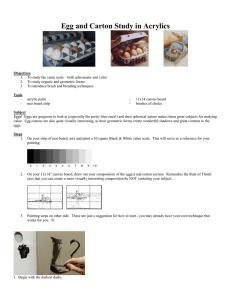Egg and Carton Study Project Sheet