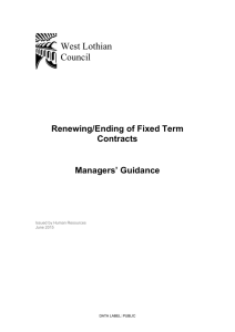 TERMINATION OF FIXED TERM CONTRACTS
