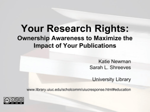 Your Research Rights: Ownership Awareness to Maximize the Impact