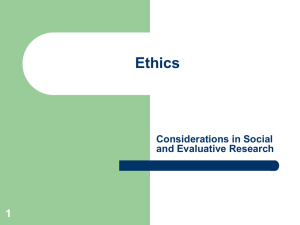 Ethics in Social Science Research 6/22