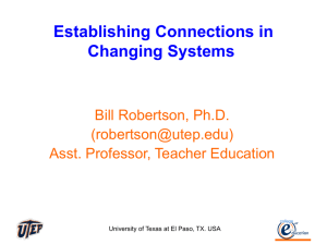 Establishing Connections in Changing Systems