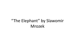 The Elephant* by Slawomir Mrozek - Kierstead's St. Andrew's Web