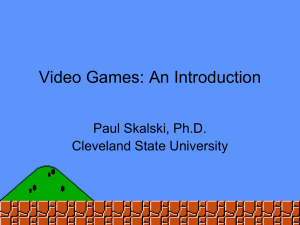 PPT #12: Video Games: An Introduction (guest