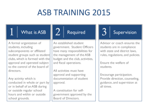 ASB Training Presentation - South Kitsap School District