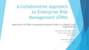 A Collaborative Approach to Enterprise Risk Management (ERM)