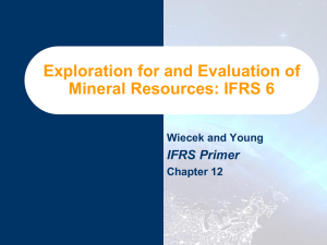 Exploration for and Evaluation of Mineral Resources: IFRS 6