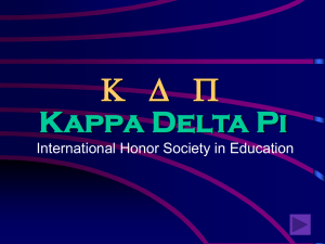 What is Kappa Delta Pi? What is Kappa Delta Pi?