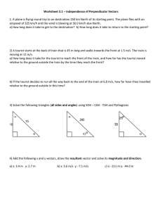 Physics 11 - Trignometry Review and Vector Addition Worksheet