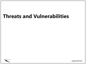 4. Threats and Vulnerabilities