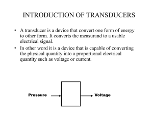 classification of transducer