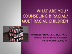 What Are You? Counseling Biracial/Multiracial Children