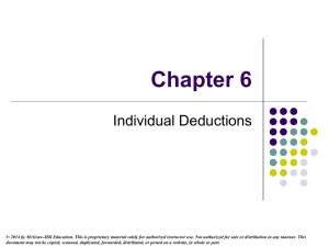 Deductions for AGI - McGraw Hill Higher Education