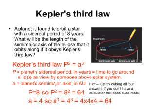 Kepler's third law