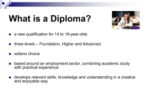 Diplomas - Sunderland Learning Hub