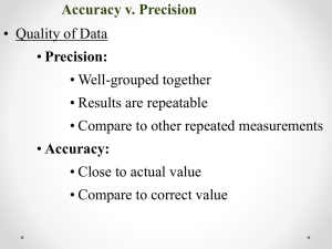 Accuracy with Measurements