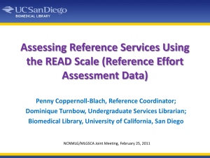 Assessing Reference Services Using the READ Scale
