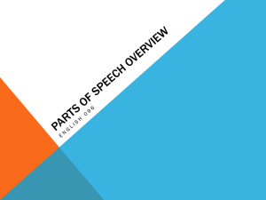 Parts of speech overview