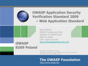 AppsecEU09_OWASP_ASVS_WebApp_Standard